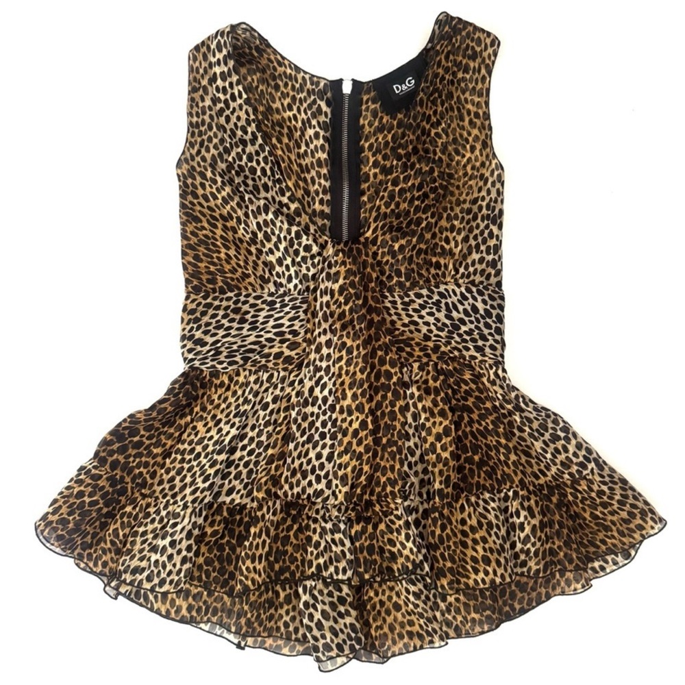 Dolce & Gabbana Silk Animal Print Top